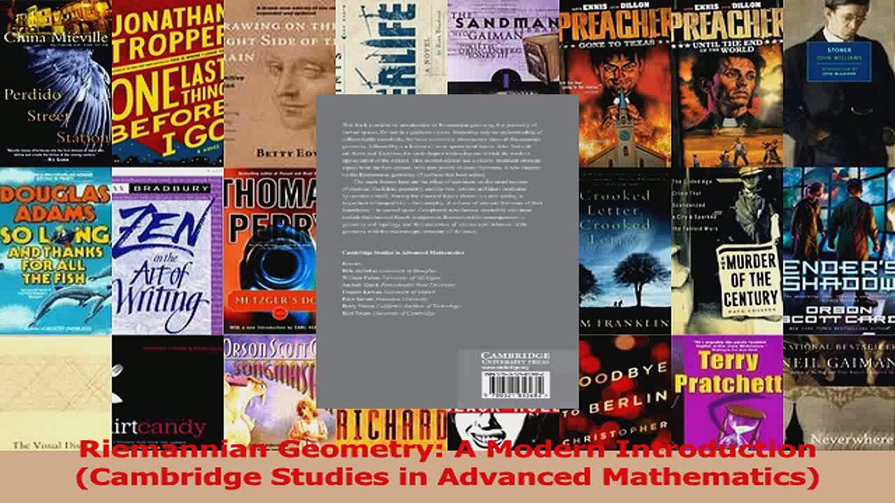 Download  Riemannian Geometry A Modern Introduction Cambridge Studies in Advanced Mathematics PDF Free