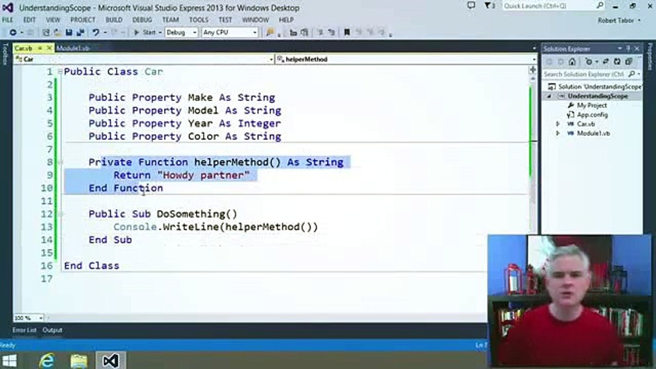 Visual Basic Tutorials for Absolute Beginners (Clips 32-57) - Visual Studio Guide