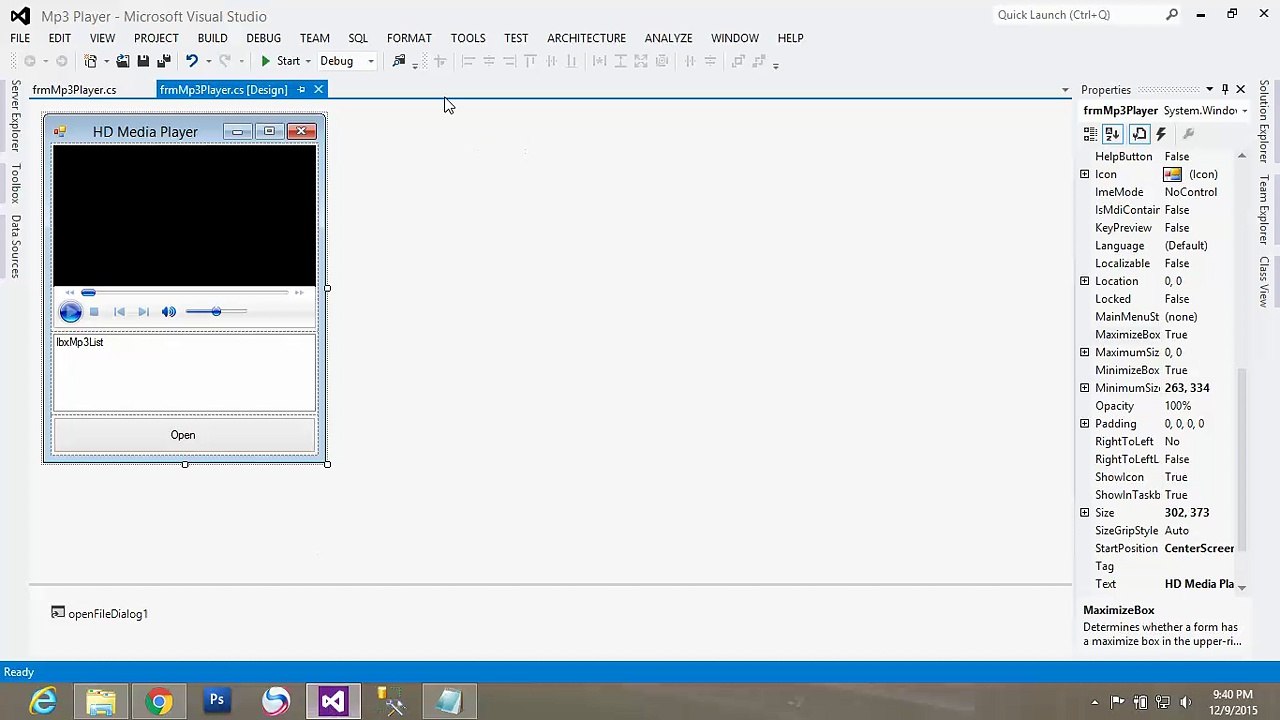 Media Player in C# by Hassan Daud