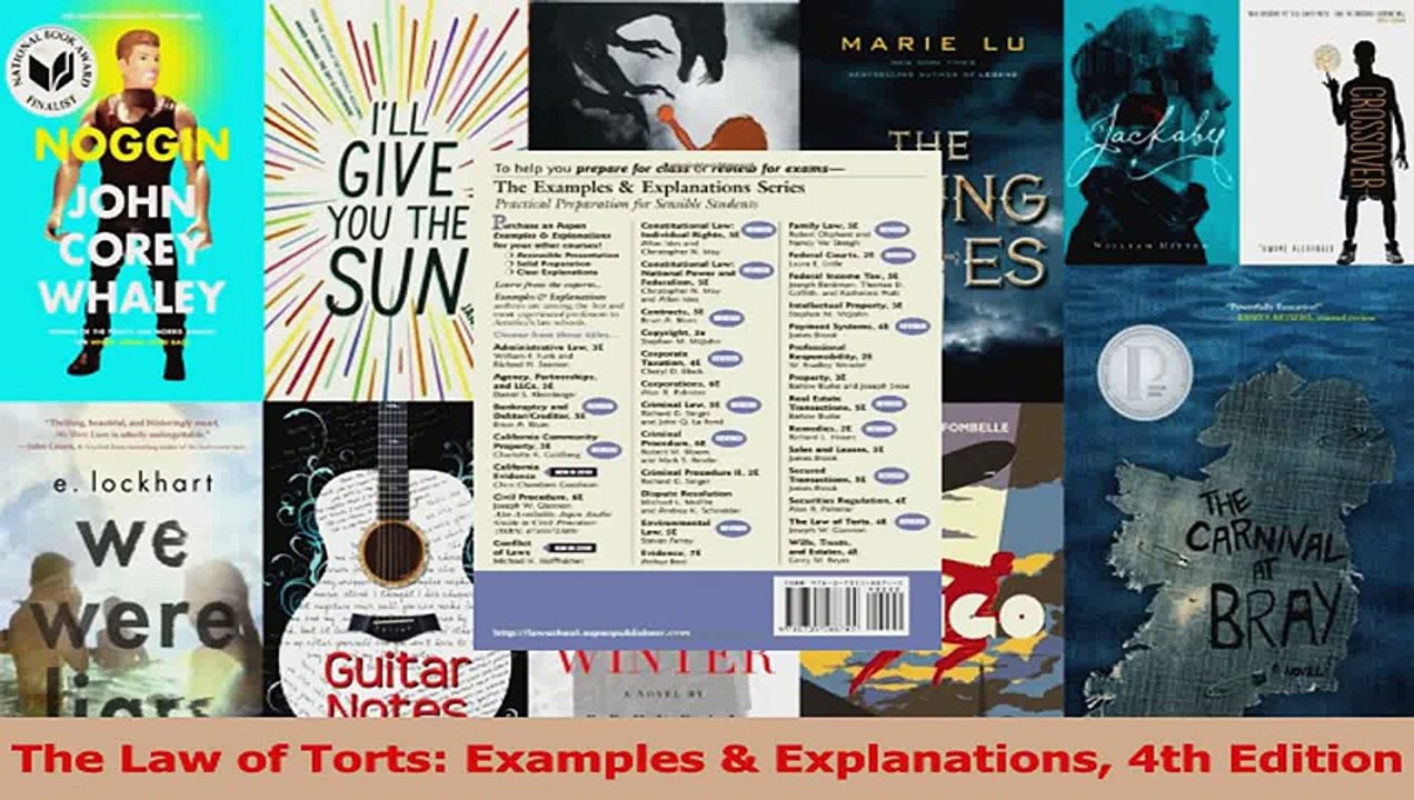 PDF Download  The Law of Torts Examples  Explanations 4th Edition PDF Online