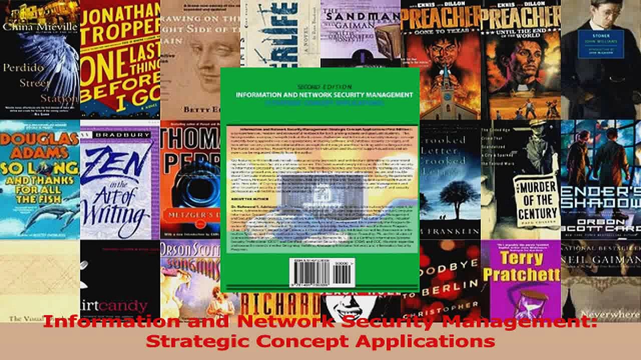 Information and Network Security Management Strategic Concept Applications PDF