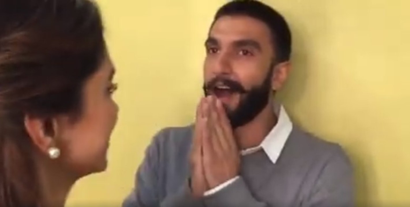 Ranvir singh Lose the Bet from Deepika padukone check Deepika what did with Ranvir