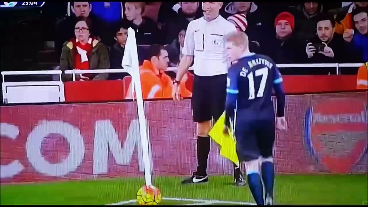 De Bruyne Funny Corner Kick Vs Arsenal