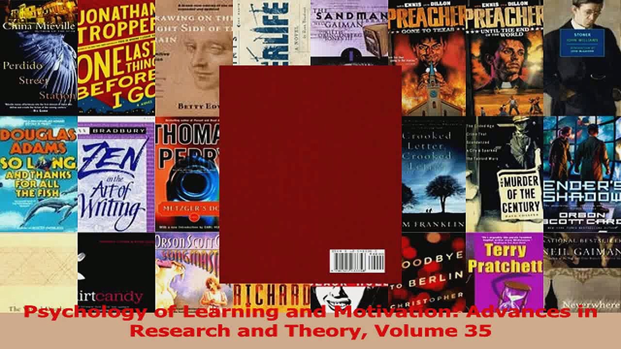 PDF Download  Psychology of Learning and Motivation Advances in Research and Theory Volume 35 PDF Online
