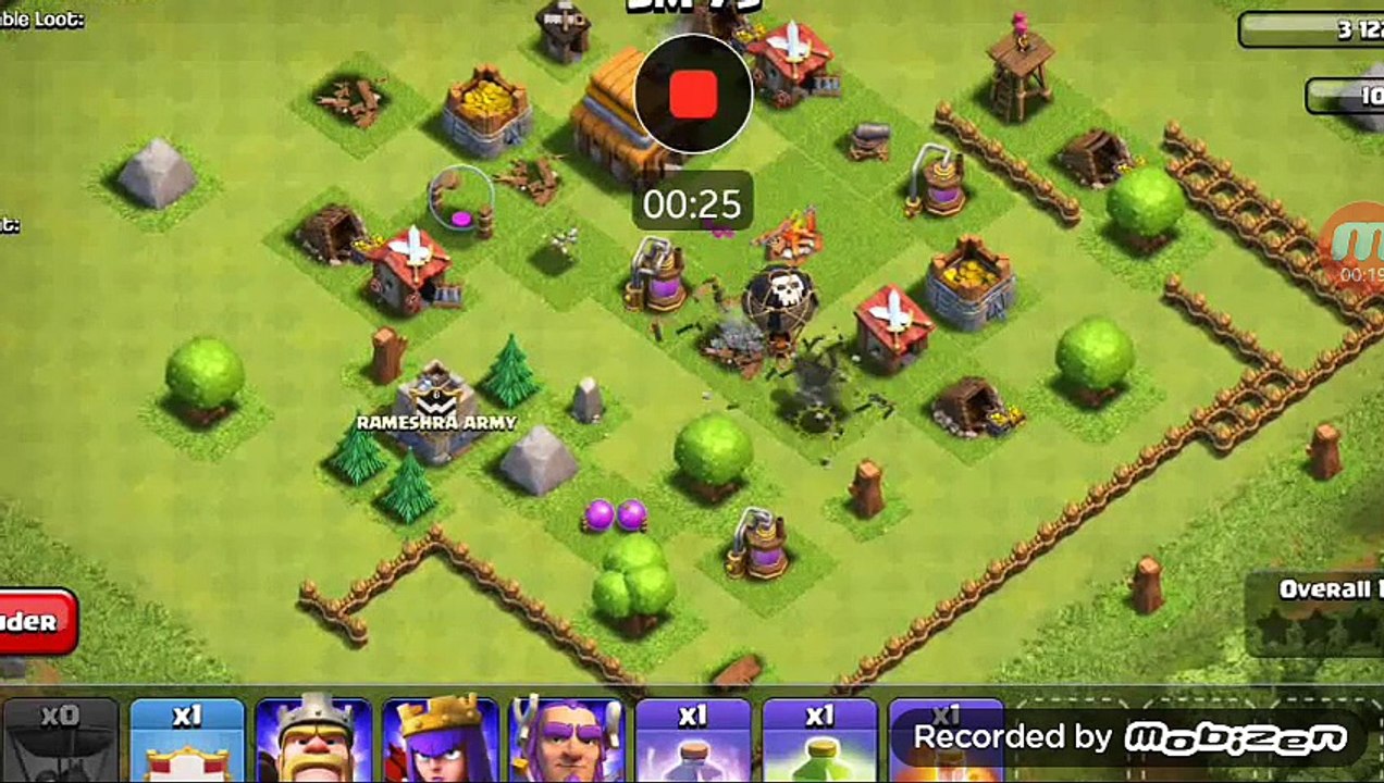 clash of clans only 1 balloon attack full destroy