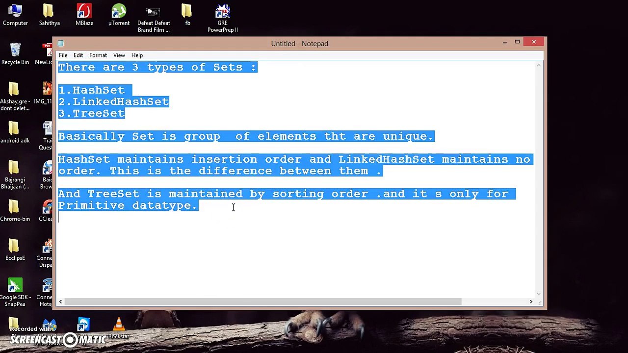 Set's Of Collection Framework