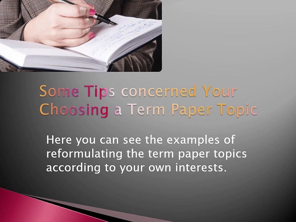 Term Paper Topics