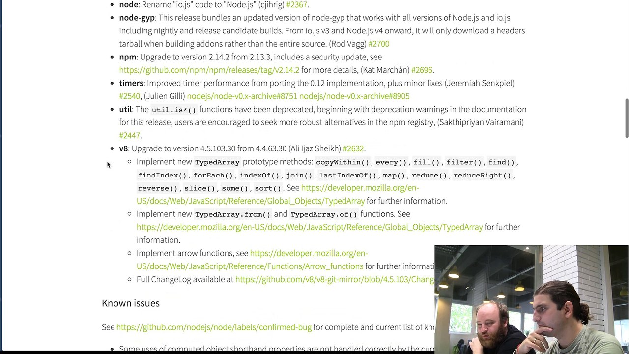 Présentation des nouveautés de Node.JS v4