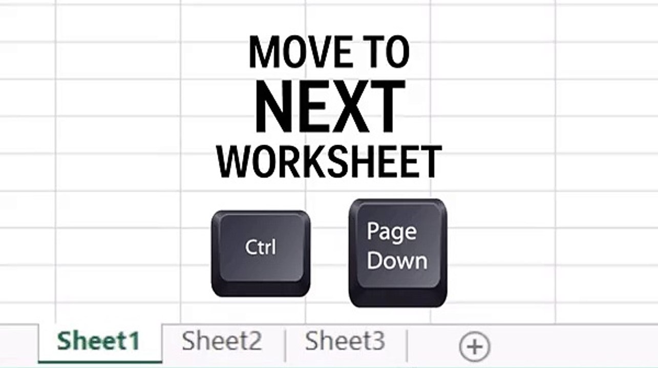 1.Jump from worksheet to worksheet with Ctrl + PgDn and Ctrl + PgUp