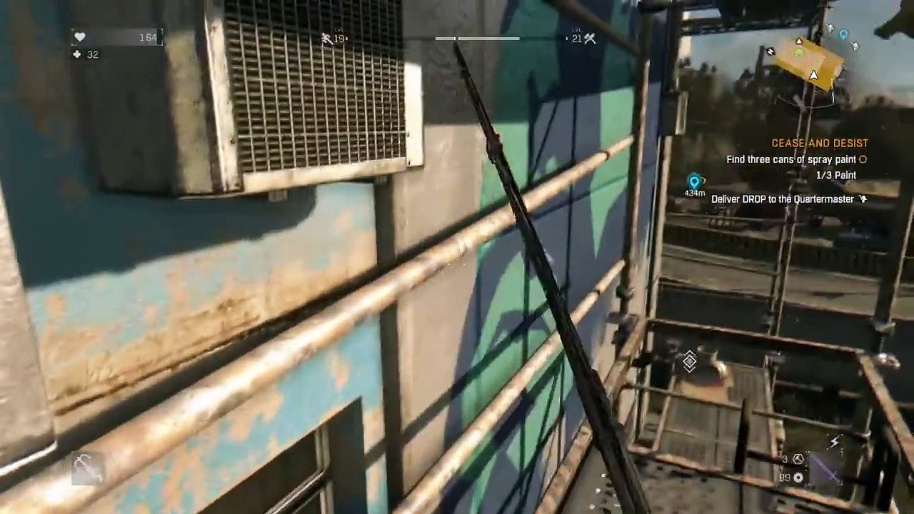 Dying Light CEASE AND DESIST find three cans of spray paint