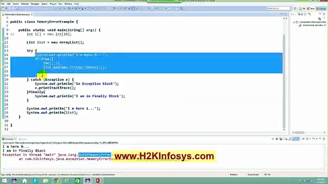 Core Java Tutorial For Beginners Exception Clip2-11