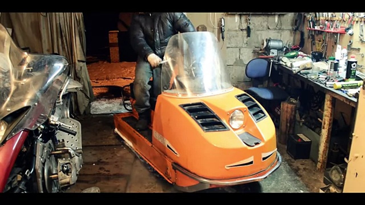 Собрали и поехали, снегоход Буран