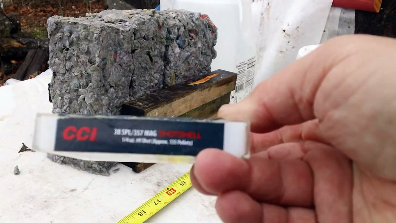 38 spl. CCI rat shot penetration in wet pack - Penetration Test