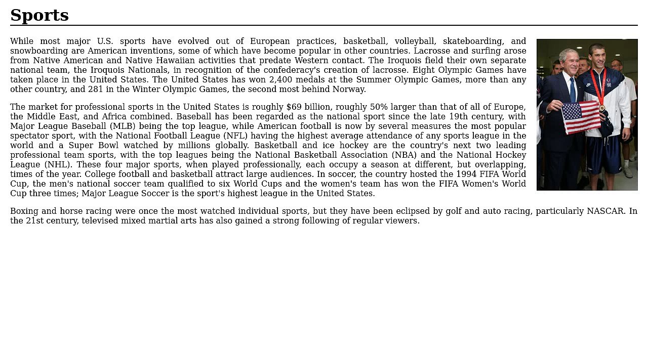 Sports - United States