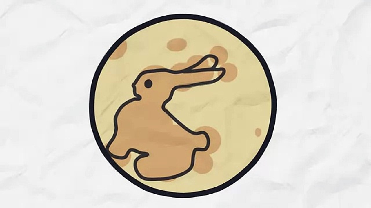 Лунный заяц — забавный прикол на бумаге