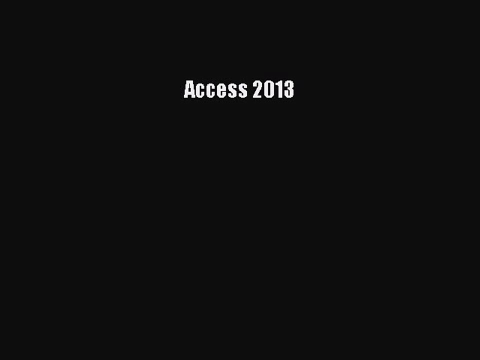 Download and Read Access 2013 PDF Guide 📘