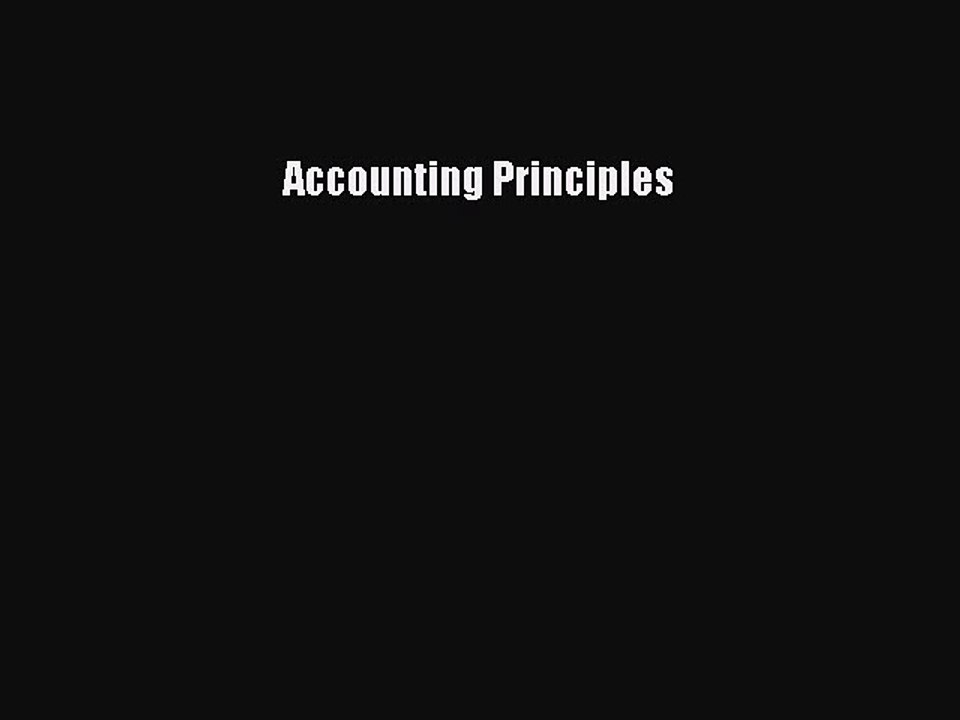 (PDF Download) Accounting Principles PDF