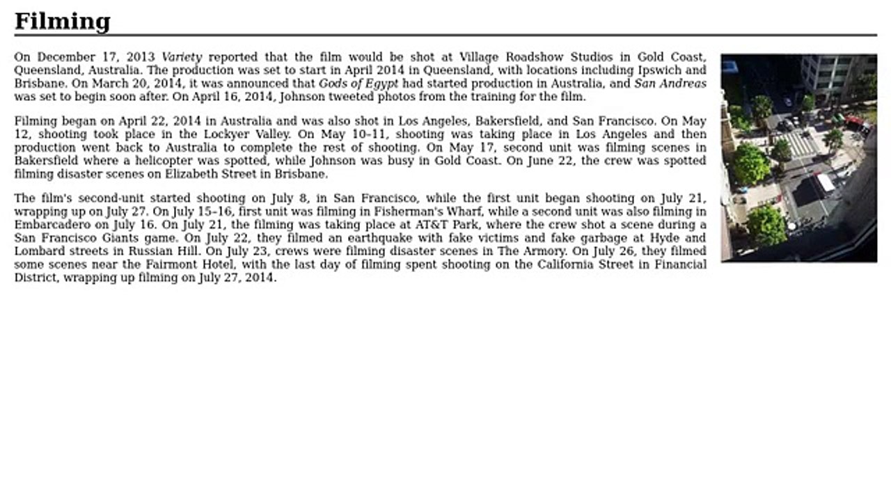 Filming - San Andreas (film) (FULL HD)