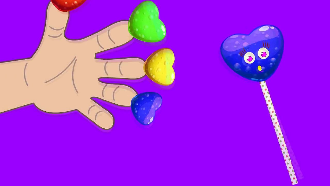 Heart Candy Daddy Finger Song - Lollipops Finger Family Nursery Rhyme