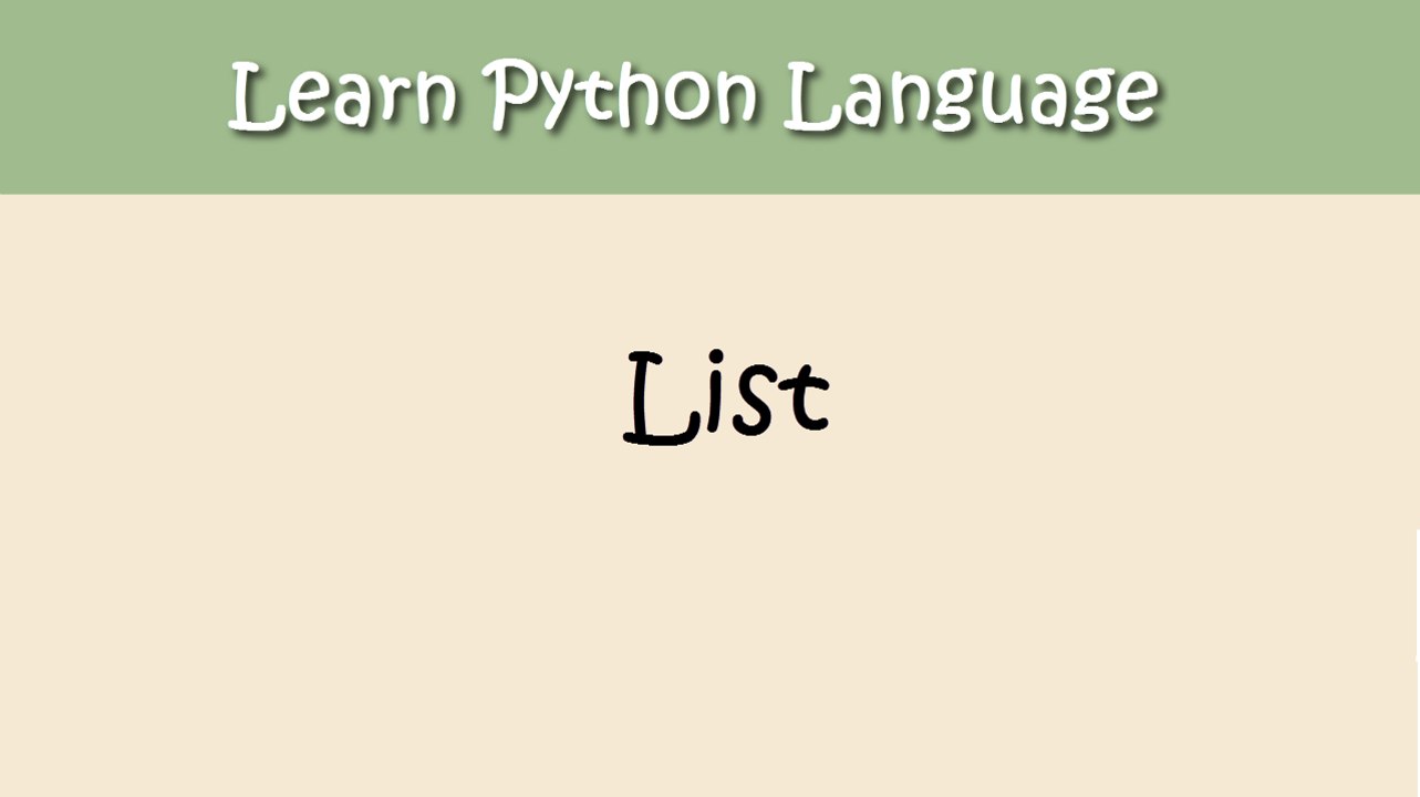 Python Tutorial - Chapter 5. Lists
