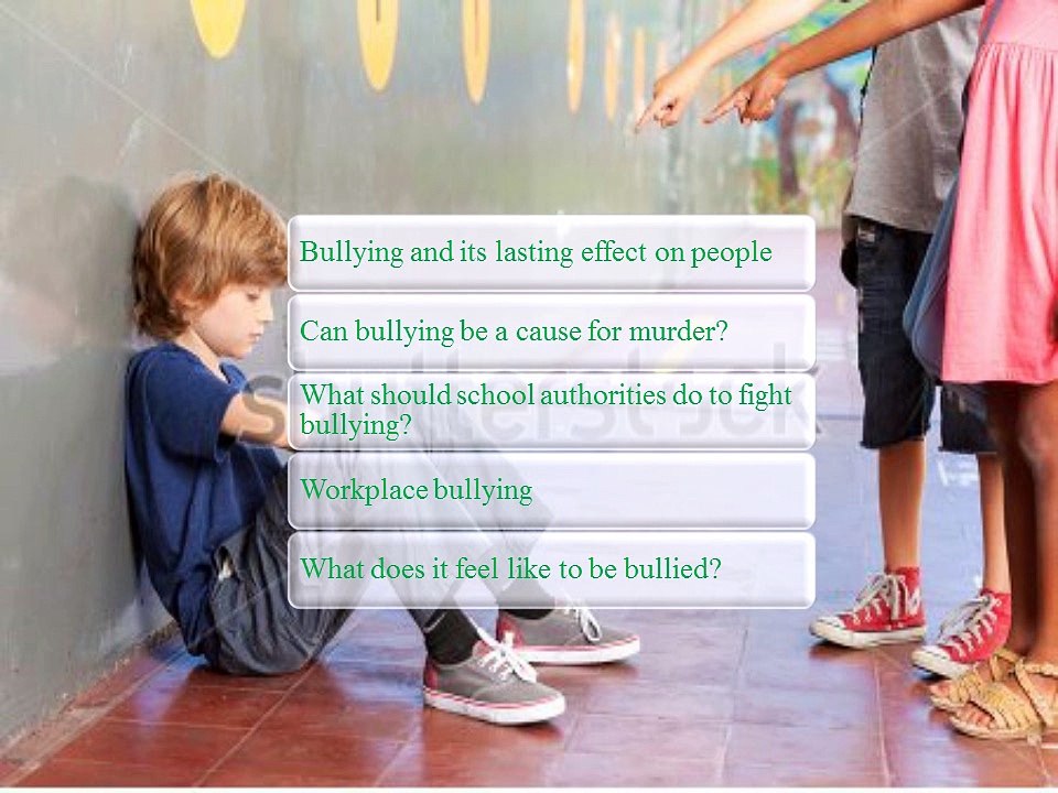 Research Paper on Bullying List of Ideas