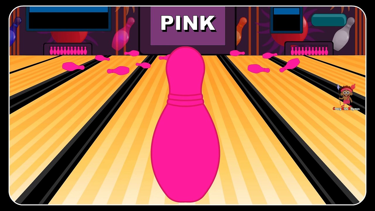 Learn colors with colors bowling game   Nursery children learn colors