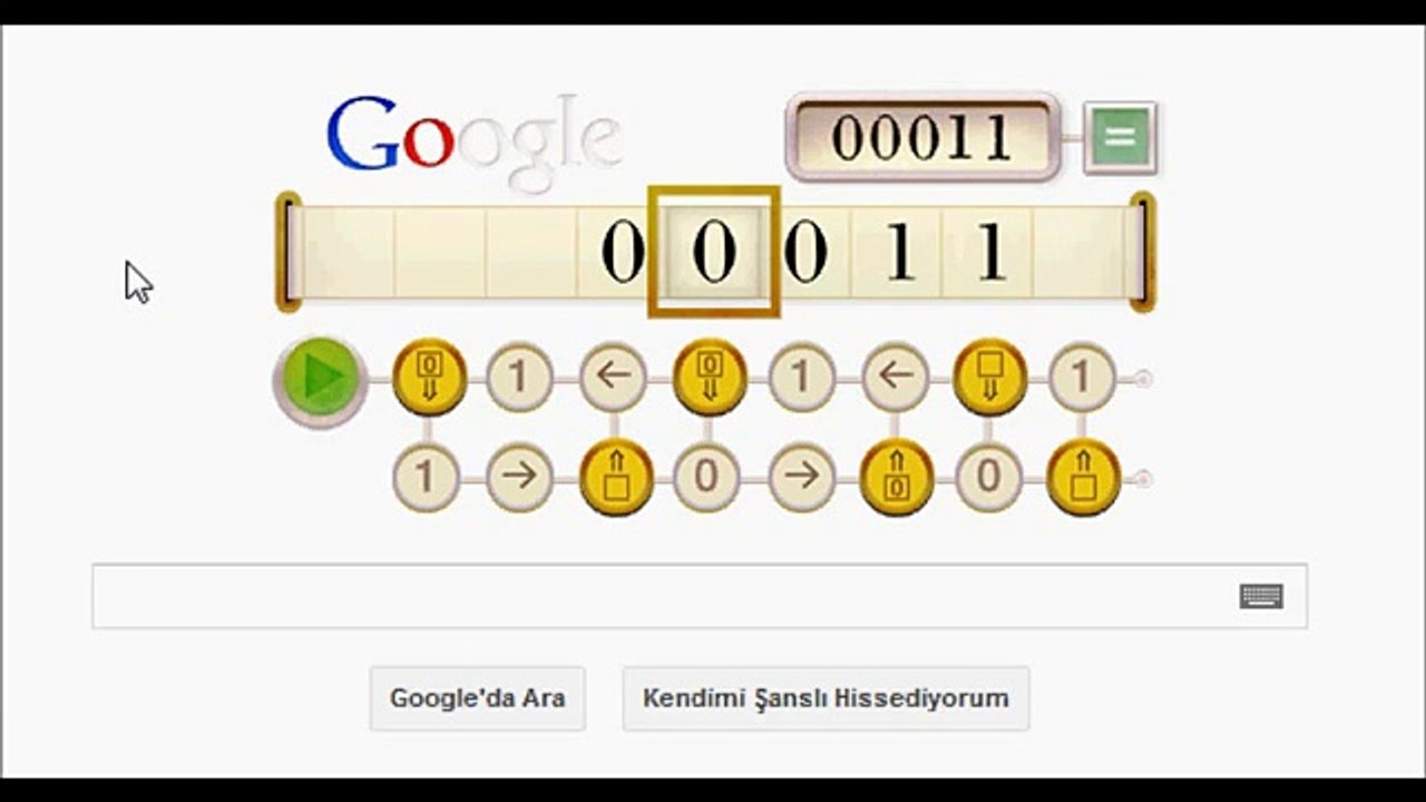 Alan Turing's Doodle