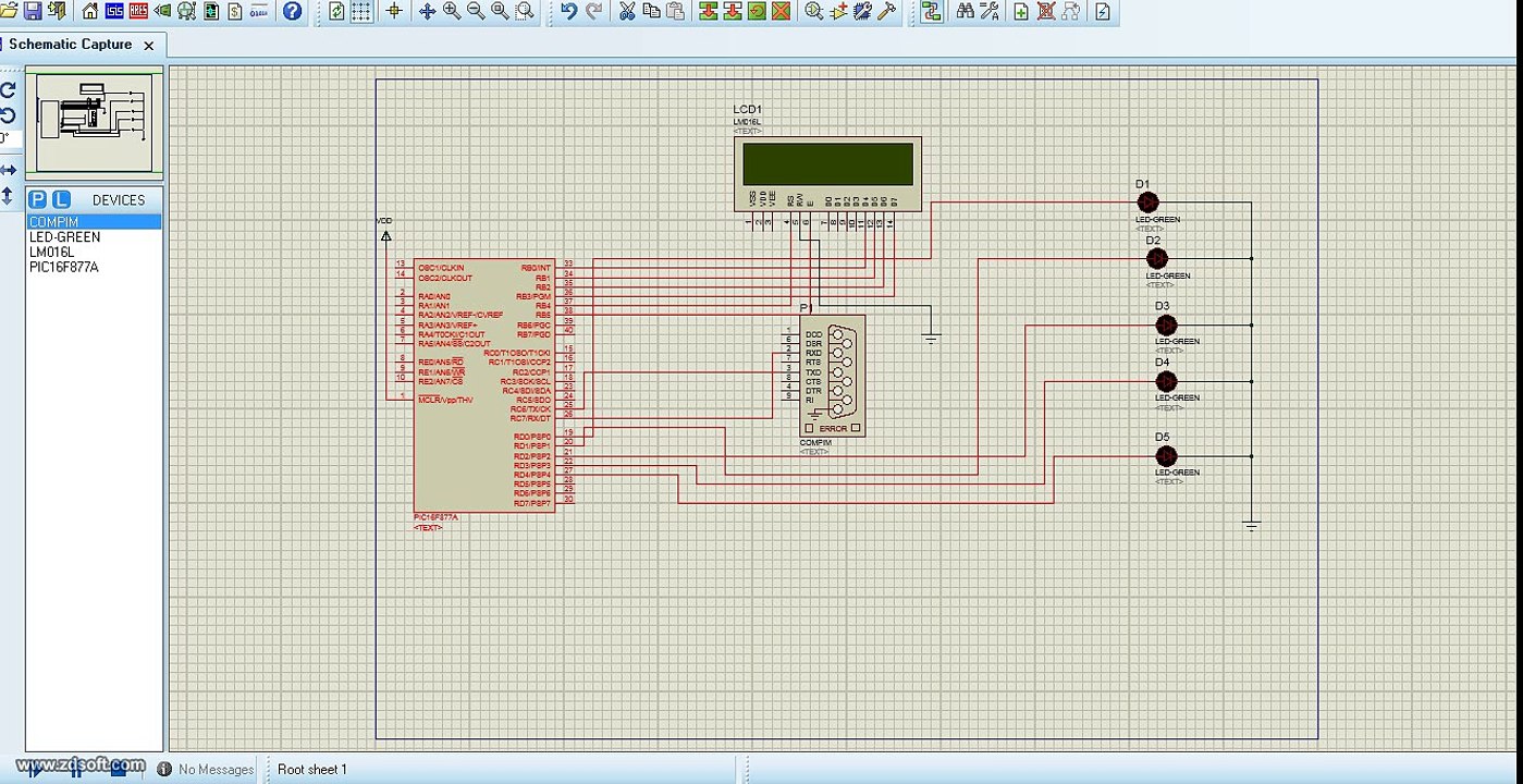 Water tank level indicator using Pic16f877A through serial communication in visual basic