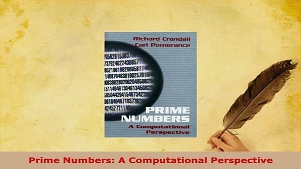 PDF  Prime Numbers A Computational Perspective Download Full Ebook