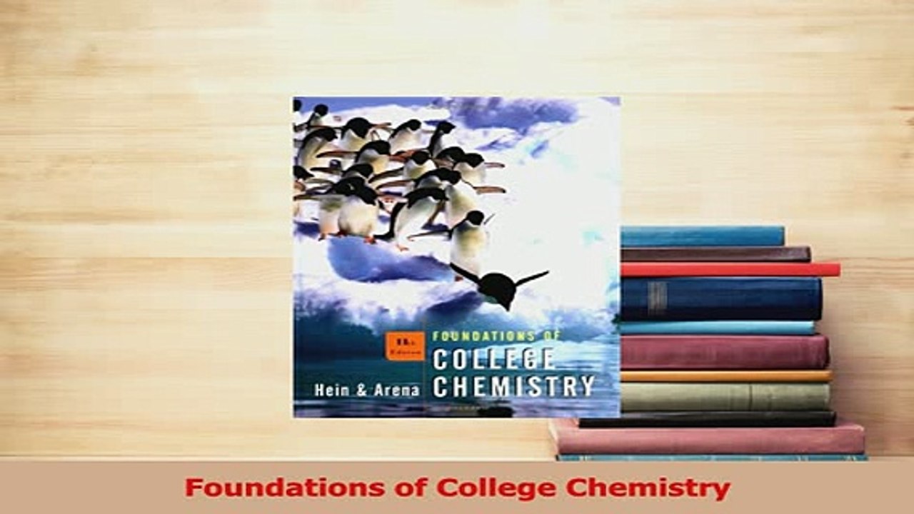 PDF  Foundations of College Chemistry Download Online