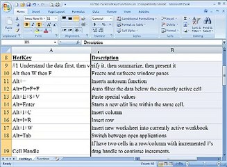 Acct 232B Introduction to Excel Hot Keys and Built-in Functions