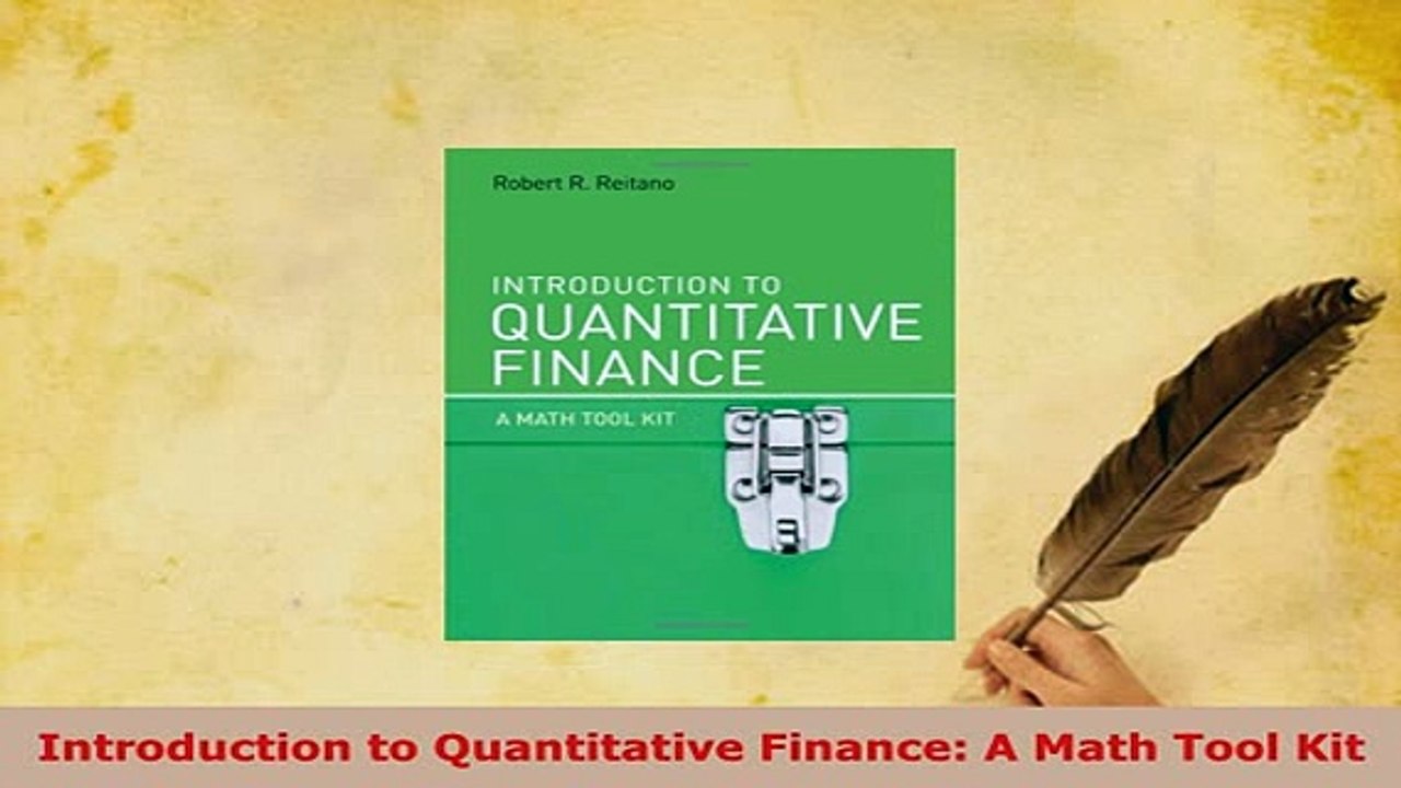 PDF  Introduction to Quantitative Finance A Math Tool Kit Ebook