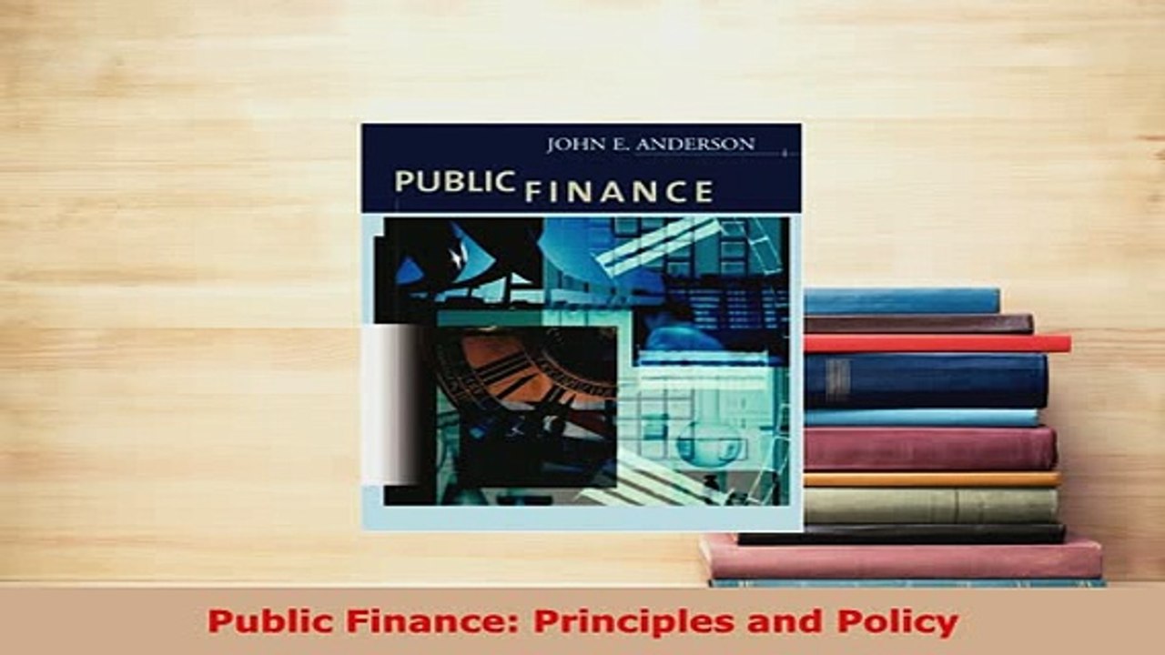 PDF  Public Finance Principles and Policy Read Full Ebook