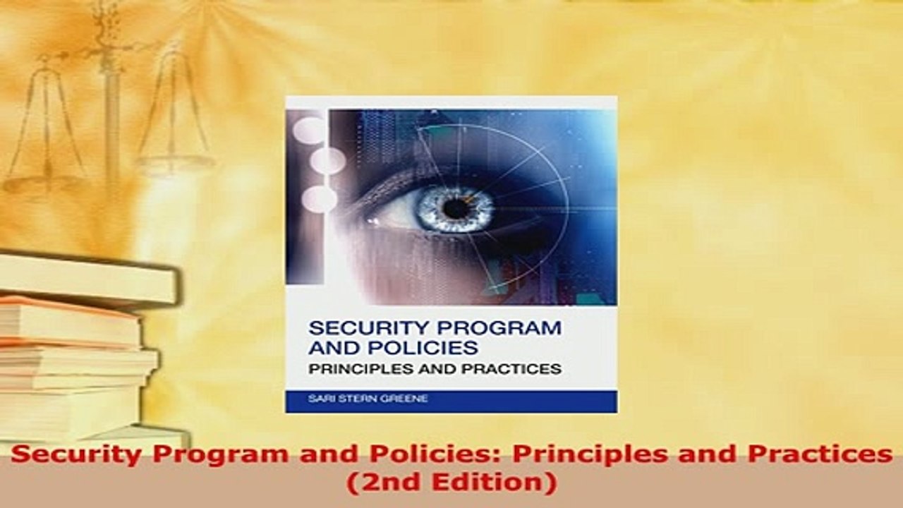 PDF  Security Program and Policies Principles and Practices 2nd Edition  Read Online