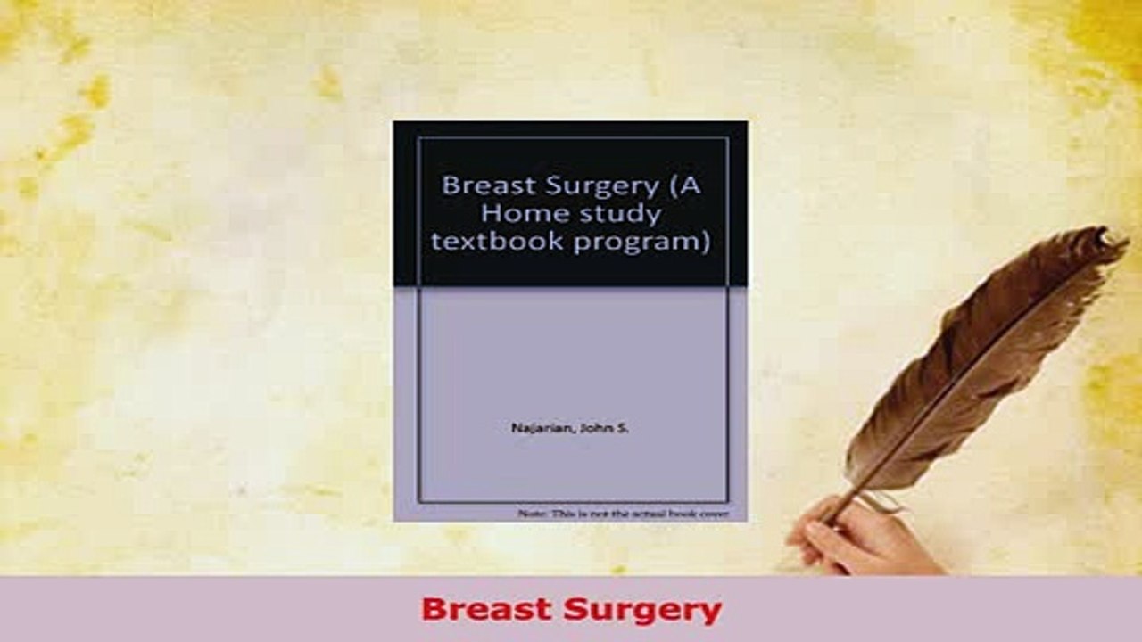 PDF  Breast Surgery PDF Online