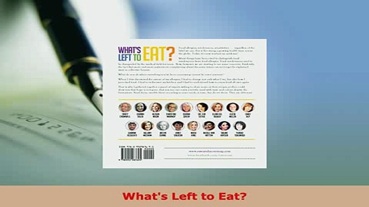 PDF  Whats Left to Eat PDF Full Ebook