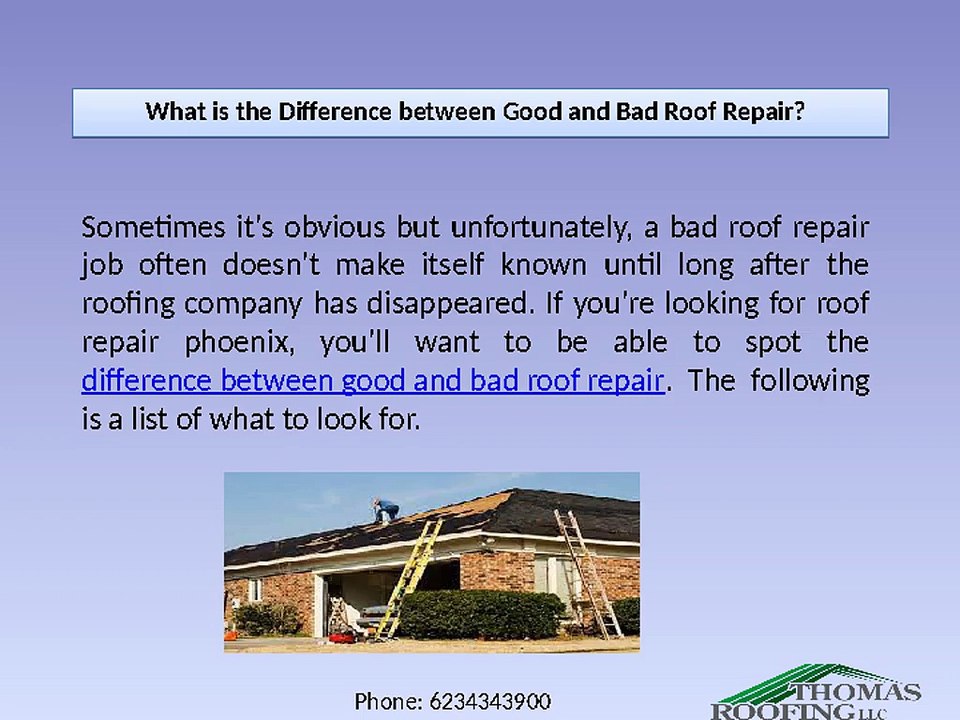 What is the Difference between Good and Bad Roof Repair