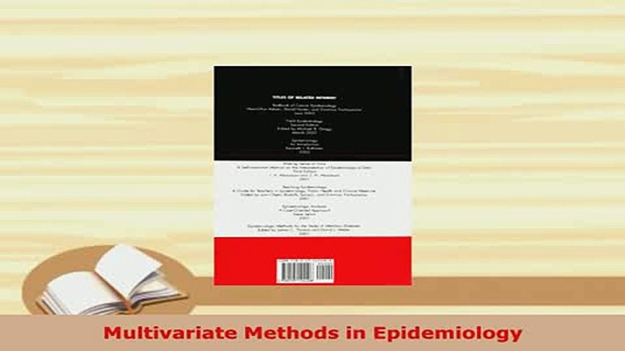 PDF  Multivariate Methods in Epidemiology PDF Full Ebook