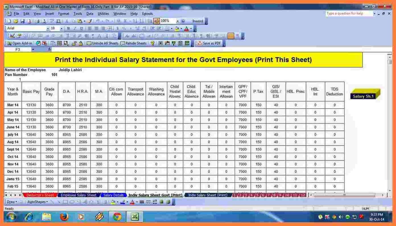 HOW TO CREATE SALARY SHEET AND PAYSLIP IN EXCEL