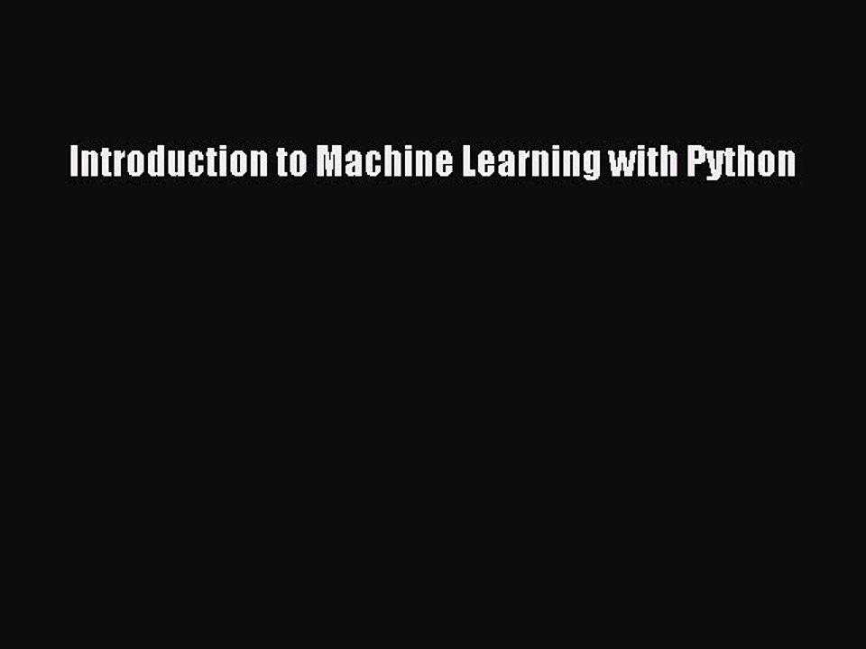 Learn Machine Learning with Python – Free PDF Download 📘