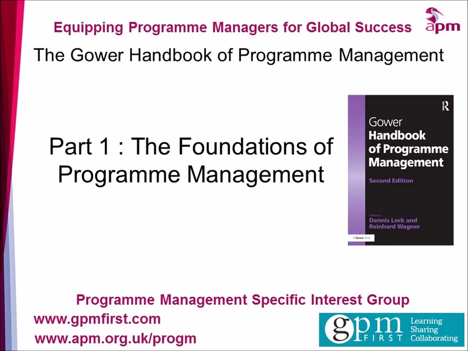 GHPM Part I: The Foundations of Programme Management