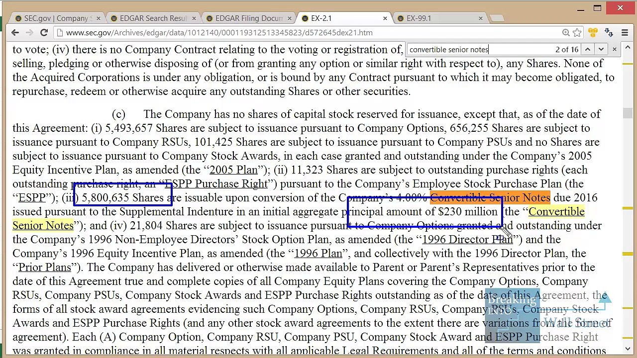 Definitive Agreement - Mergers & Acquisitions