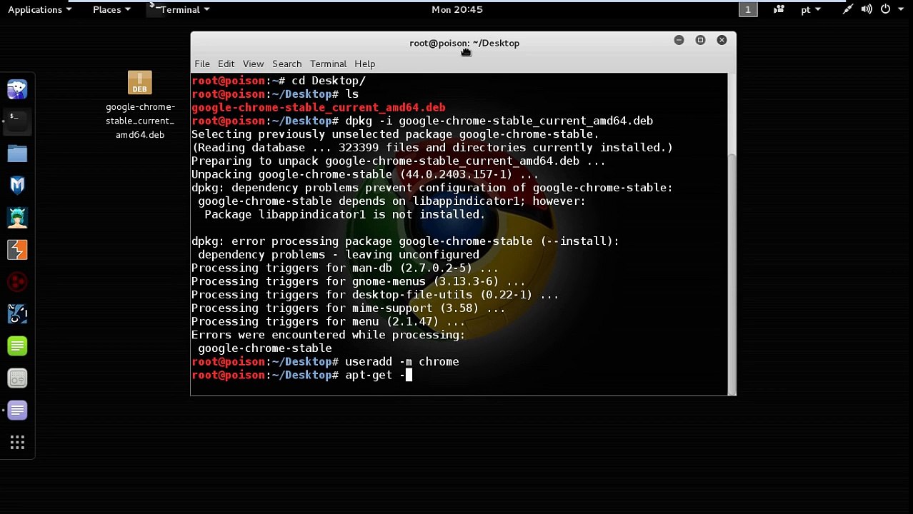 How to Install Google Chrome on Kali Linux 2.0 sana