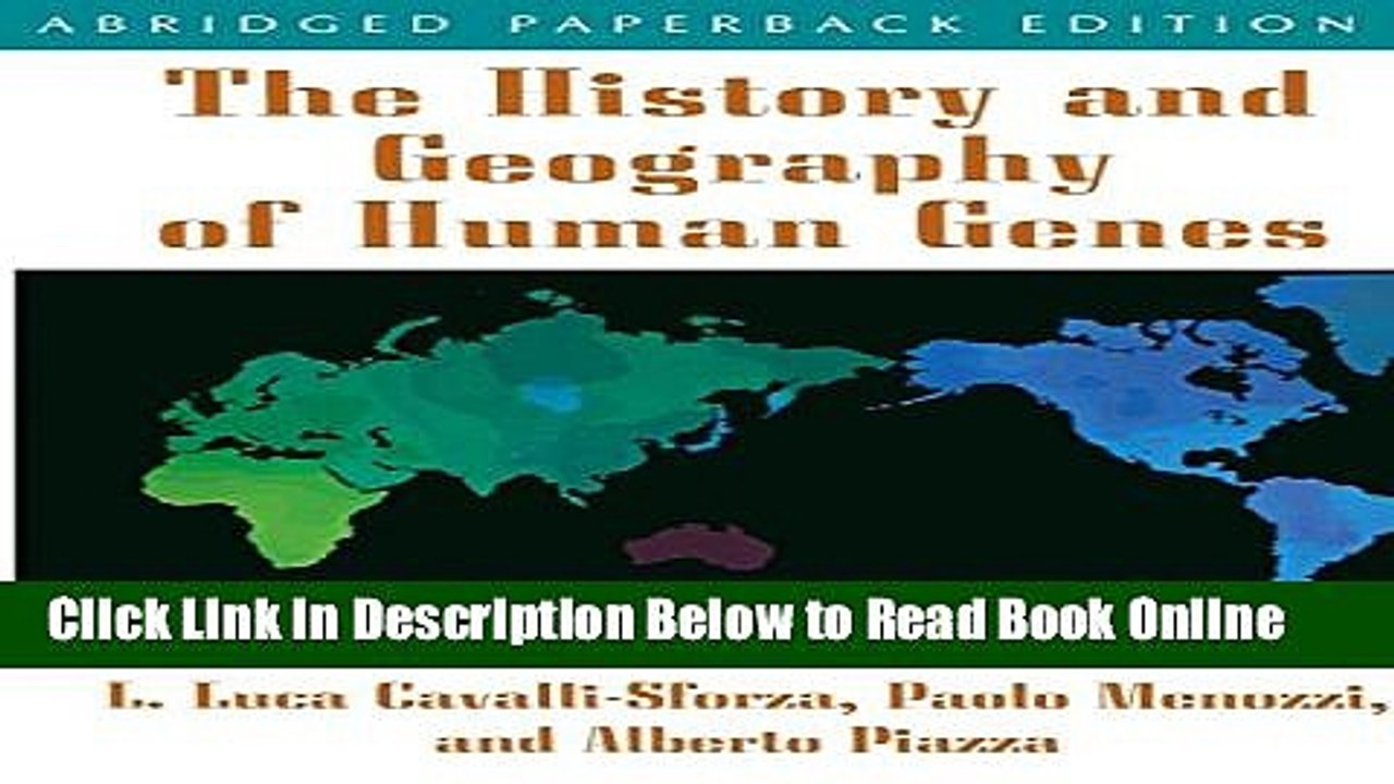 Read The History and Geography of Human Genes  Ebook Free