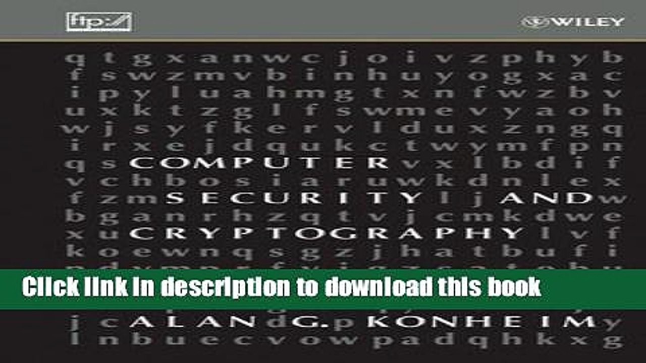 Download 'Computer Security and Cryptography' PDF for Free 📘