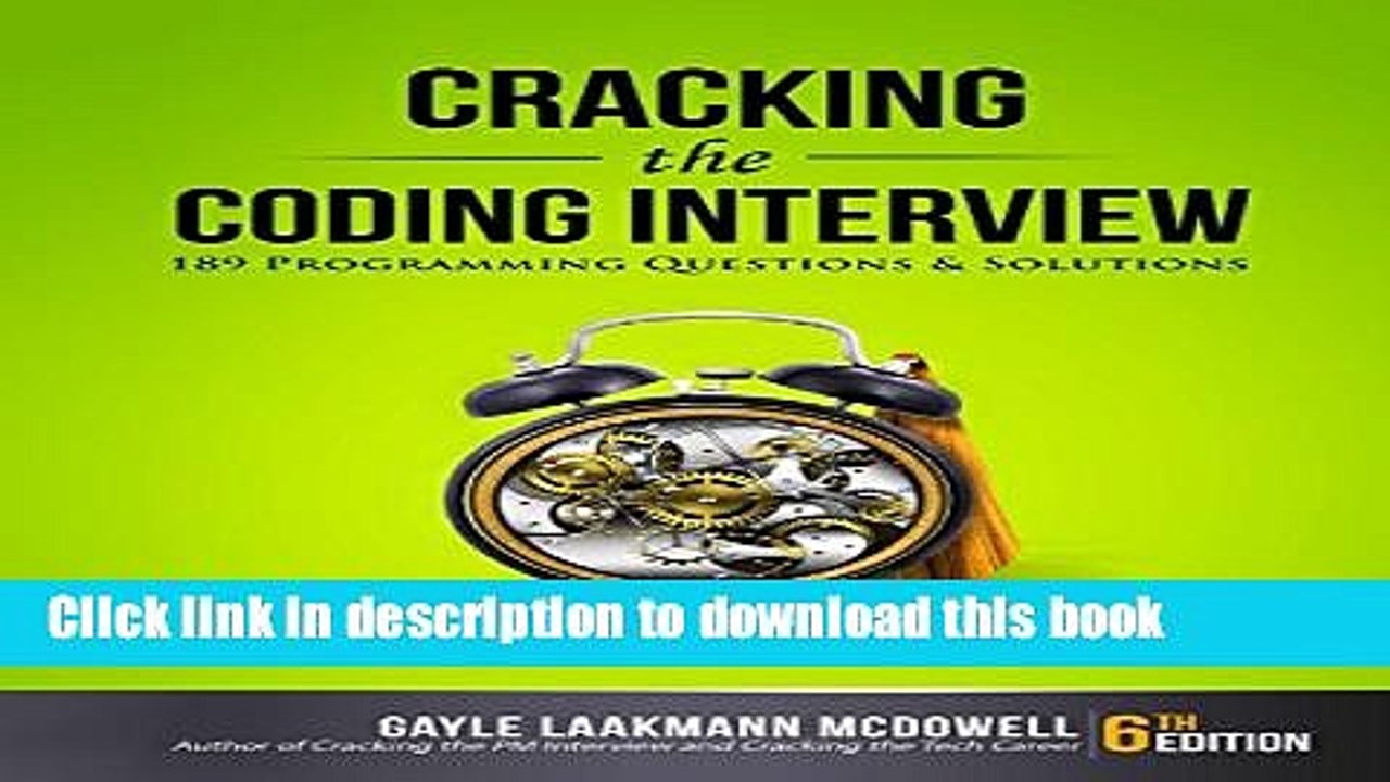 Read Cracking the Coding Interview: 189 Programming Questions and Solutions Ebook Free