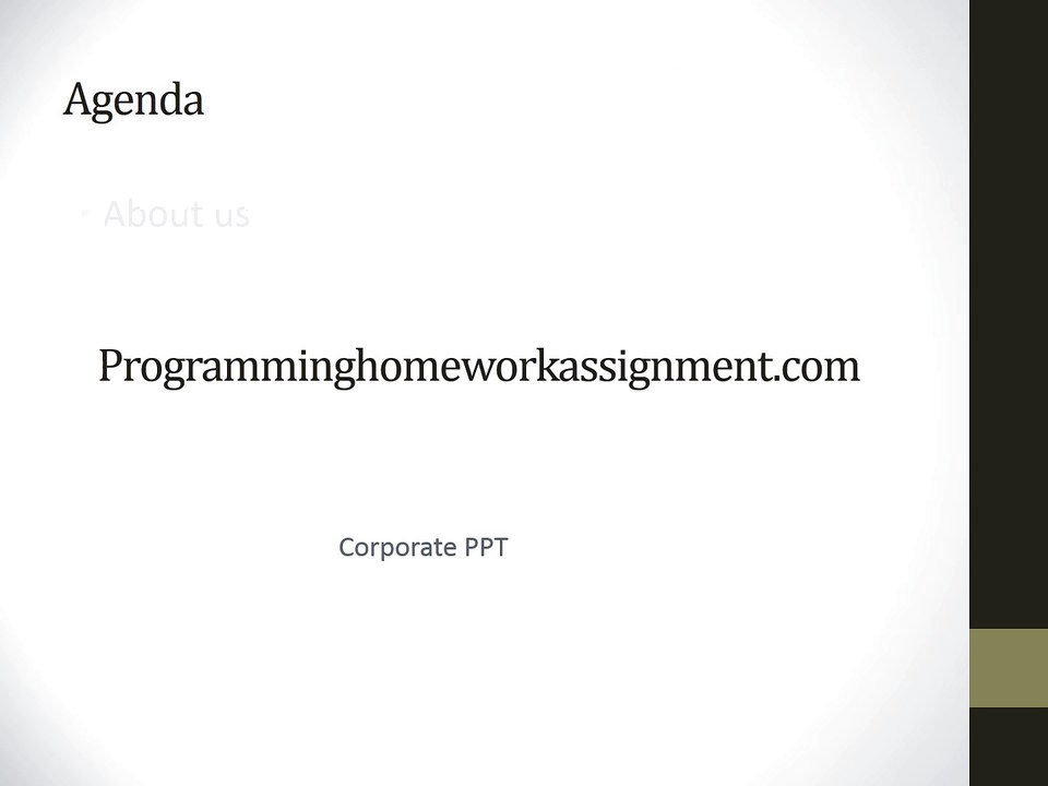 Programming homework Assignment