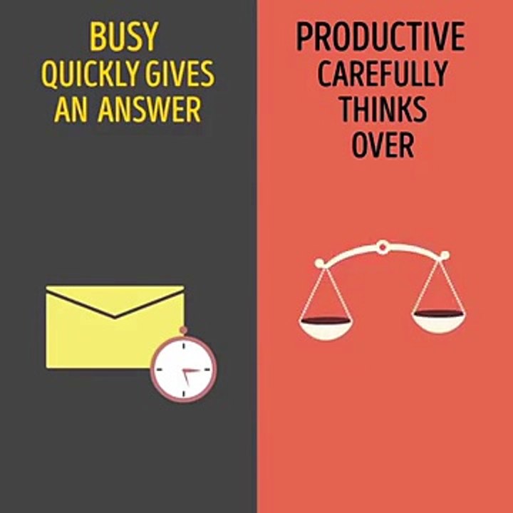 The differences between being busy and being productive