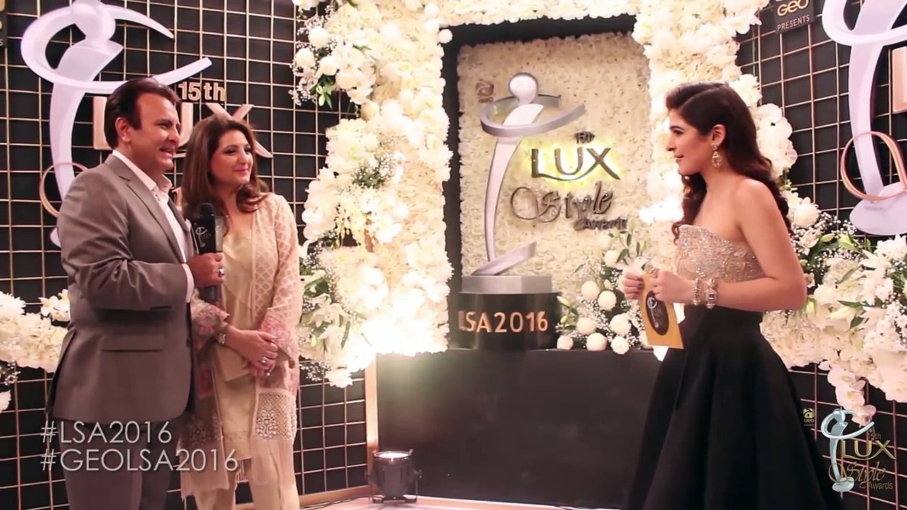 Behroze Sabzwari with his wife at Lux Style Awards
