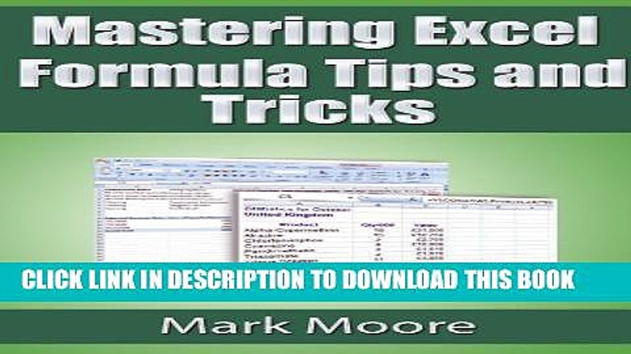 [Read PDF] Mastering Excel Formula Tips and Tricks Download Online
